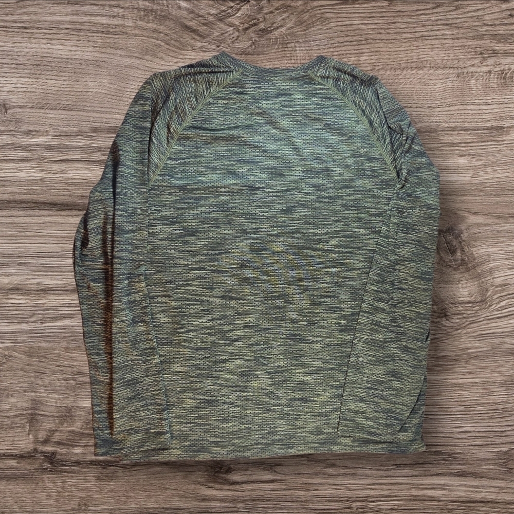 Head Olive Patterned Long Sleeve Top Size XL - Picture 2 of 5